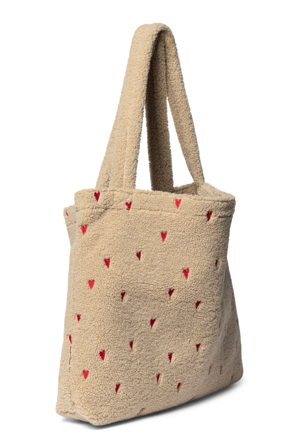 Ecru Hearts Teddy Mom Bag